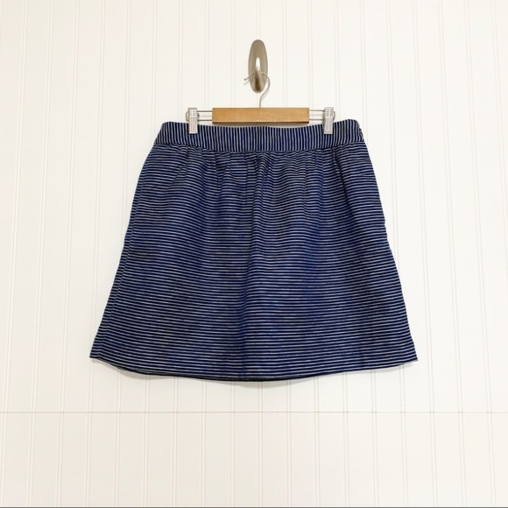 Banana Republic Striped Pleated Mini Skirt